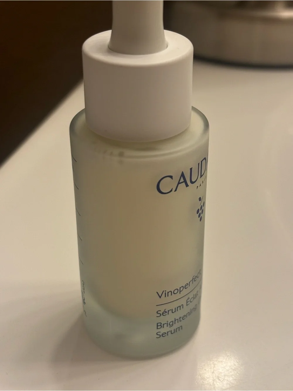 Caudalie Brightening Serum Bottle in White and Blue - Picture 3 of 3